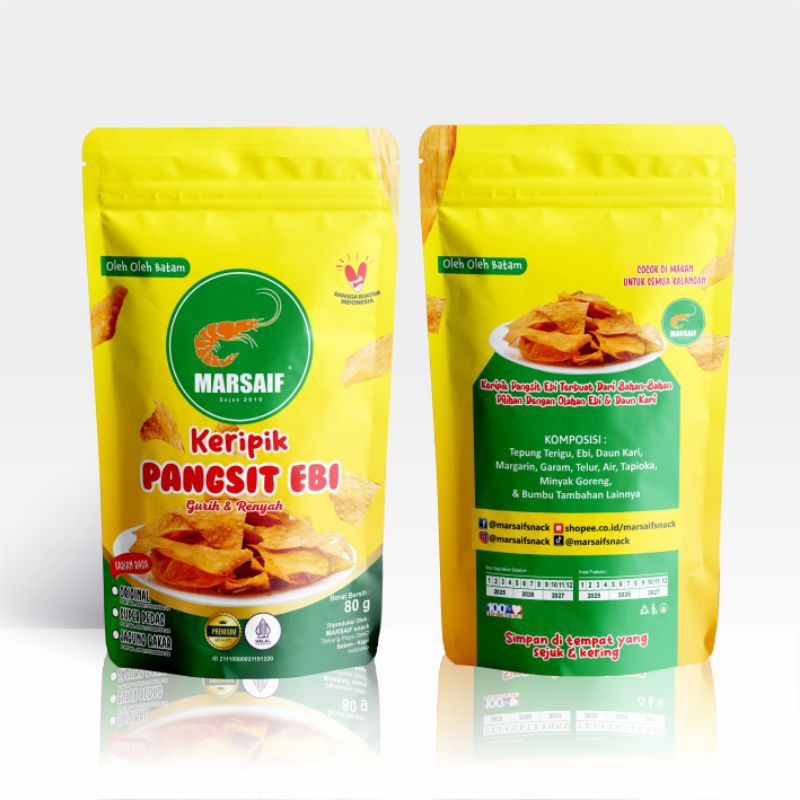 

MARSAIF keripik pangsit ebi 80gr Gurih & Renyah Oleh Oleh Dari Batam