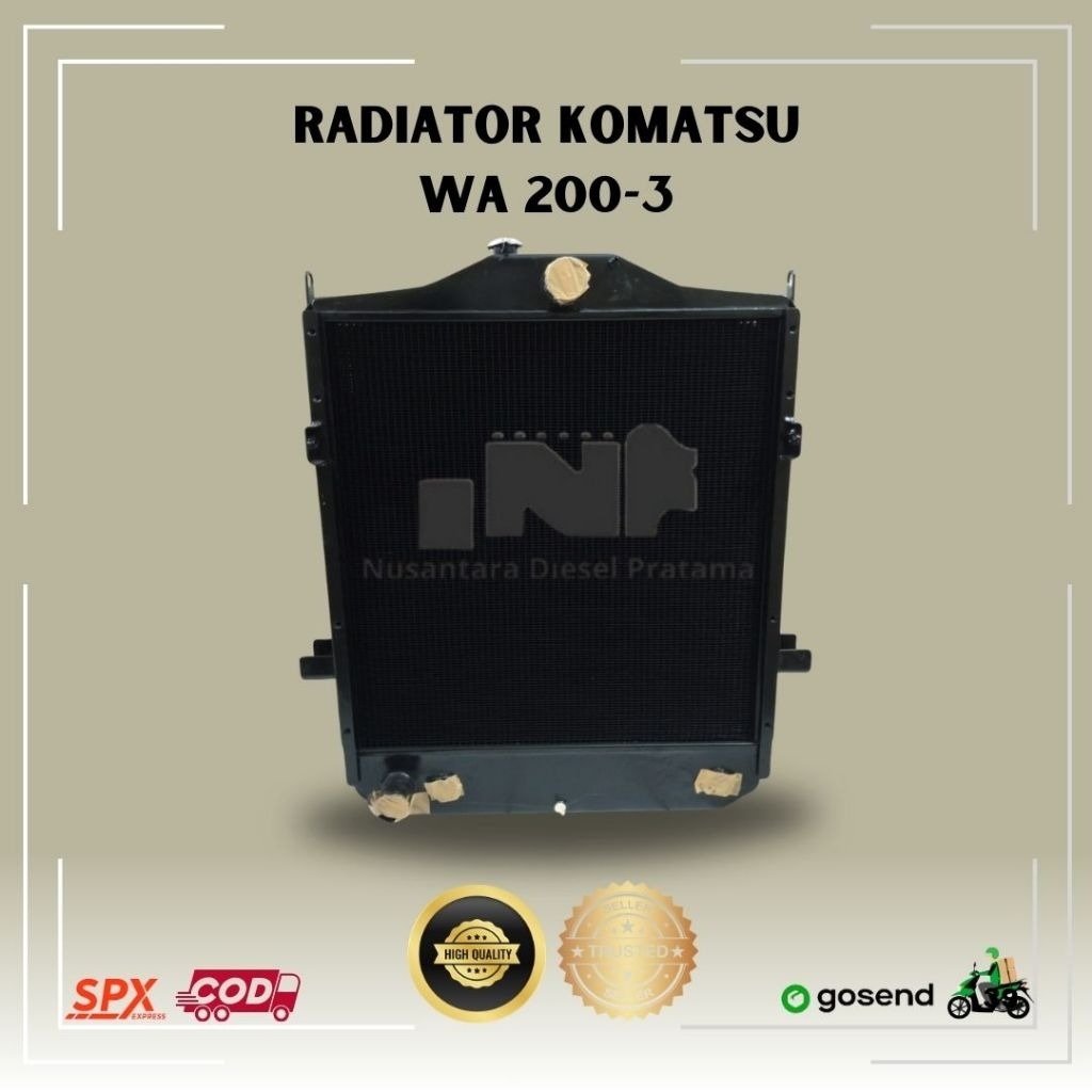 RADIATOR TEMBAGA KOMATSU WA 200-3 / RADIATOR TEMBAGA ORIGINAL BARU / WA 200 3