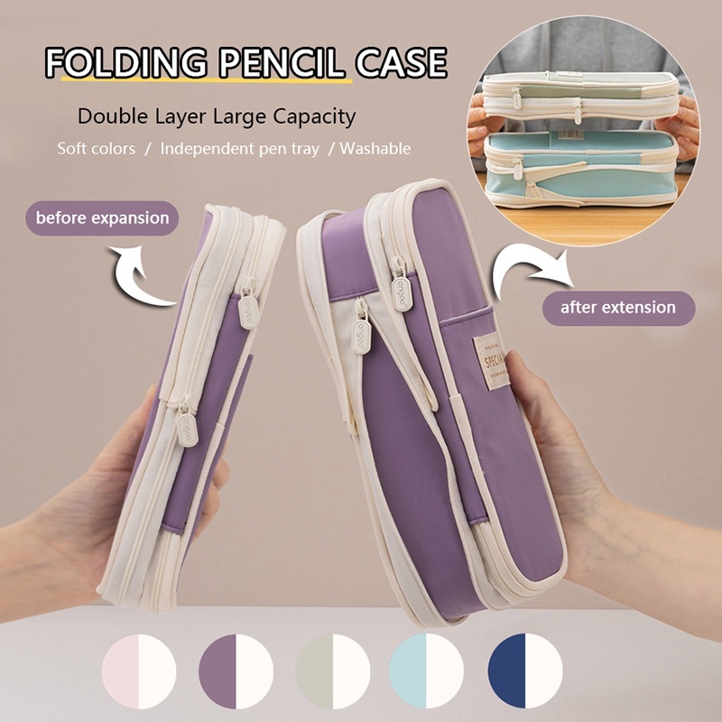 

[Dotding] Tempat Pensil Berkapasitas Besar Kotak Pensil Kotak Pensil Anak Perempuan Tempat Pensil