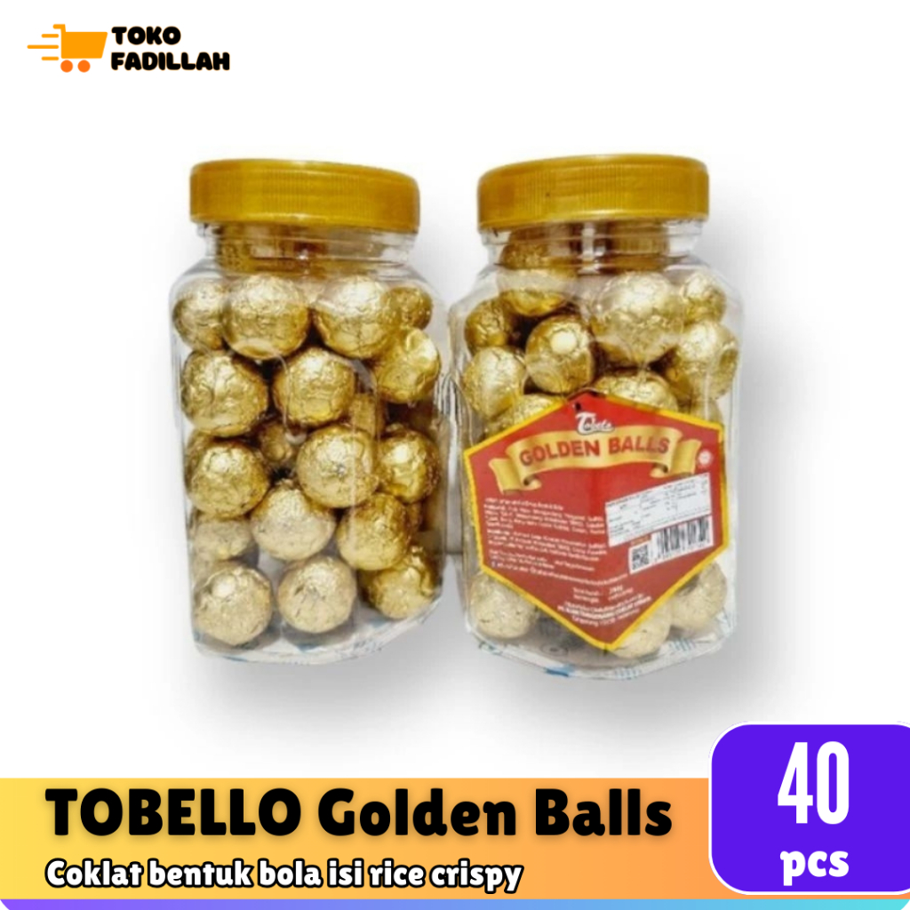 

Cokelat Tobelo Golden Balls Toples isi 40 pcs