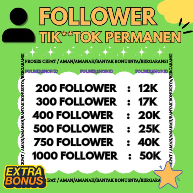 Followers Tik**Tok Permanen Termurah