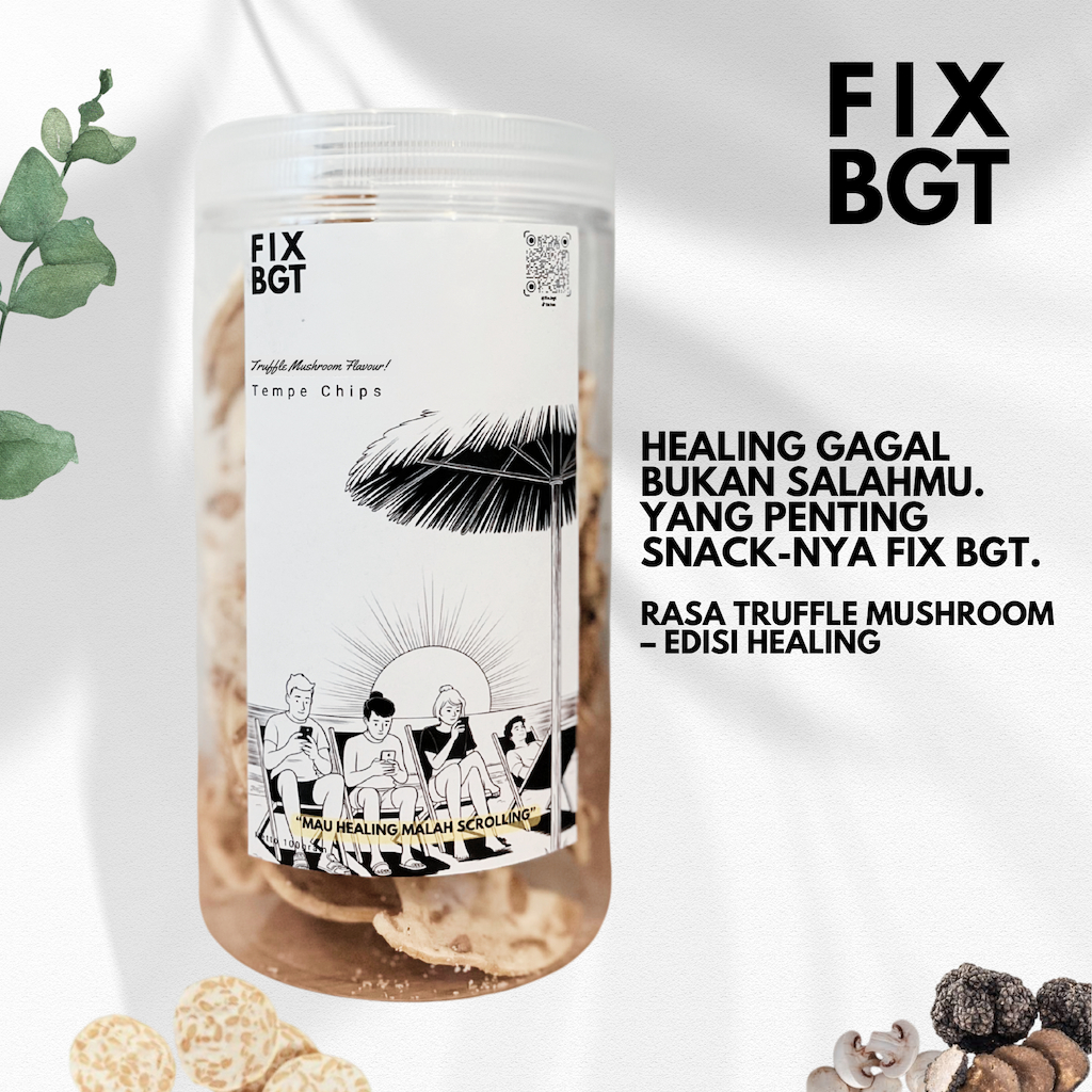 

Keripik Tempe Truffle Mushroom 100g - FIX BGT Snack Tempe Premium Renyah