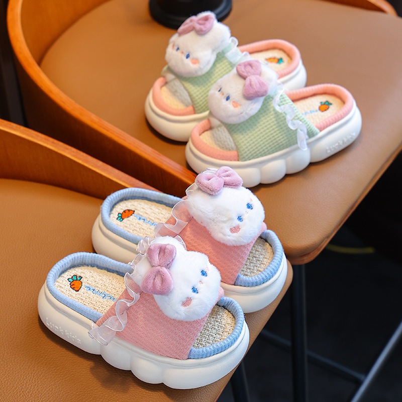 babyfit [size 24-41] MOMMO sendal bulu boneka sandal casual room ruangan premium kamar tidur import 