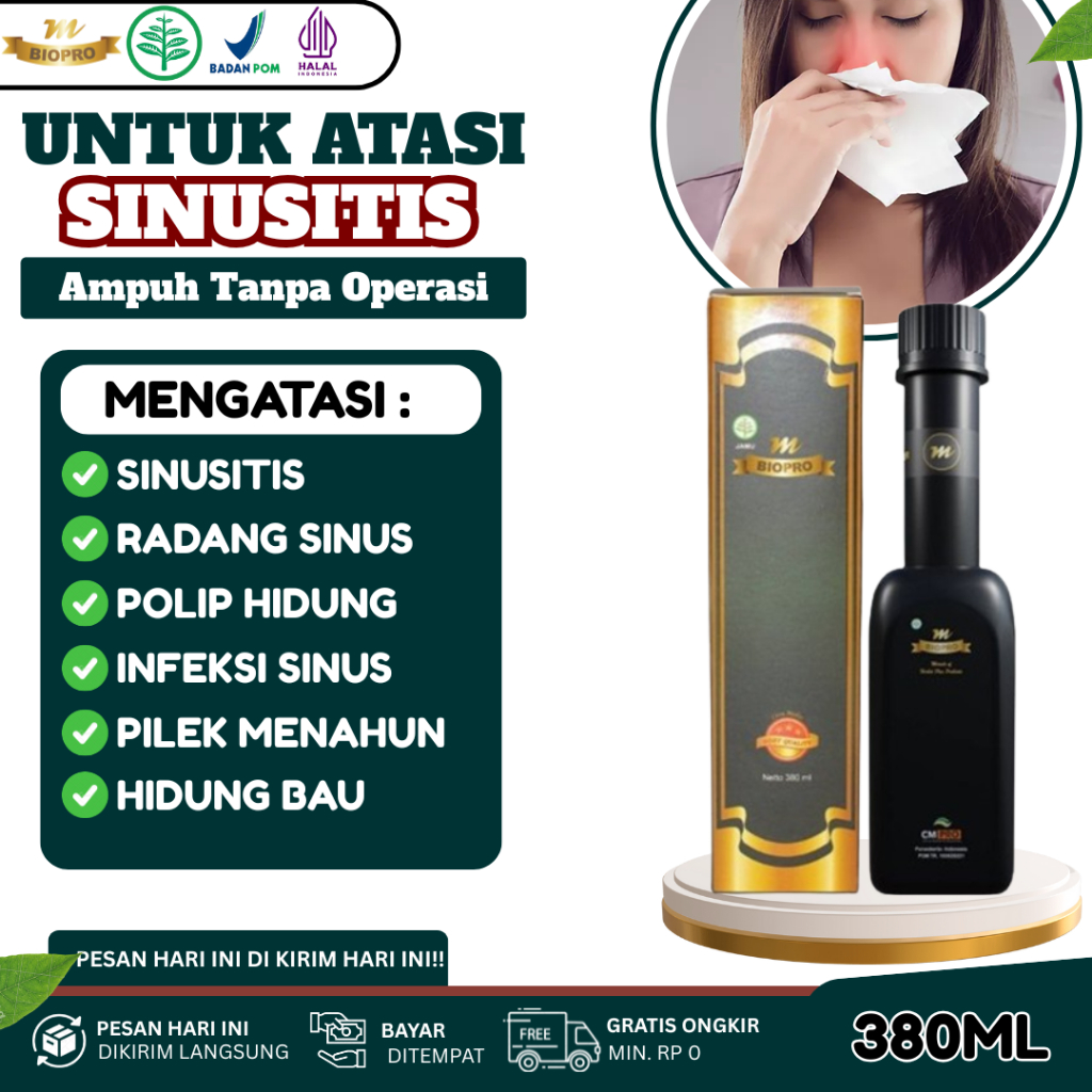 Obat Sinusitis Menahun - Sinusitis Hidung - Pilek Menahun - Rhinitis Alergi - Hidung Tersumbat - Pol