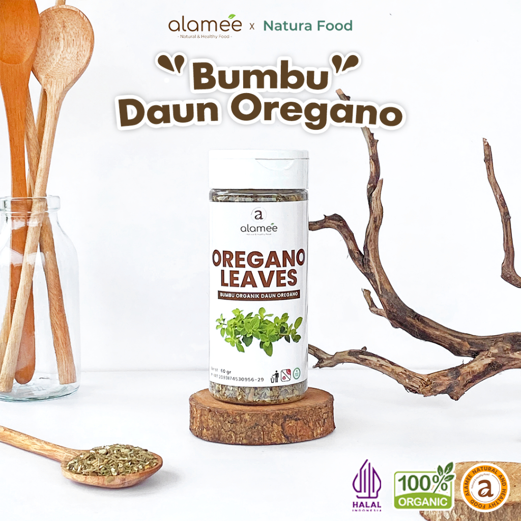

ALAMEE Oregano Kering Bumbu Dapur Garnish Dried Leaves Flakes Seasoning Organik Tabur