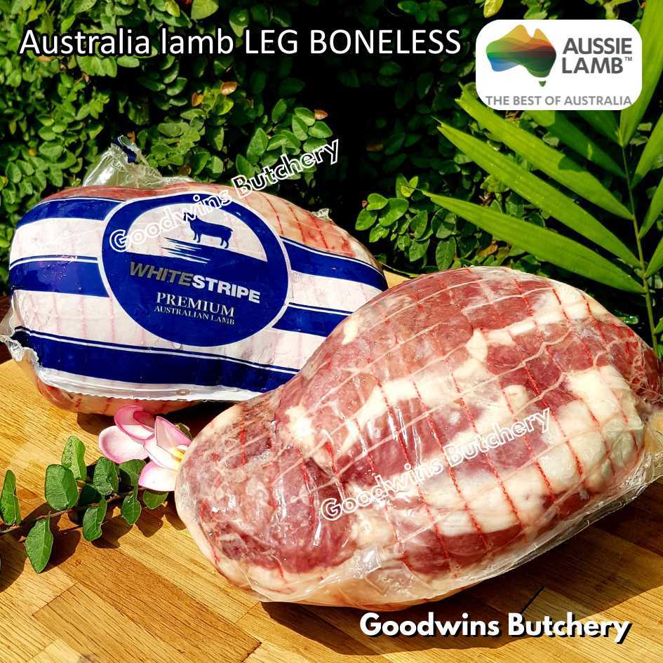 

Lamb LEG BONELESS whole-utuh Australia Wammco Midfield McHerd WhiteStripe | kaki domba muda tanpa tulang frozen