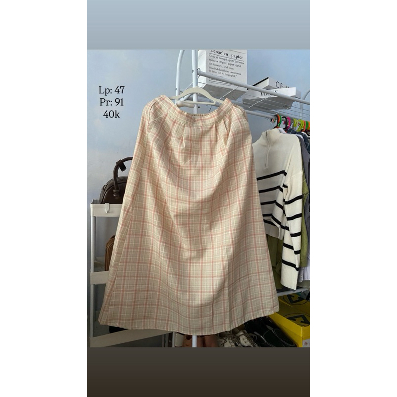 rok kotak kotak korea  look