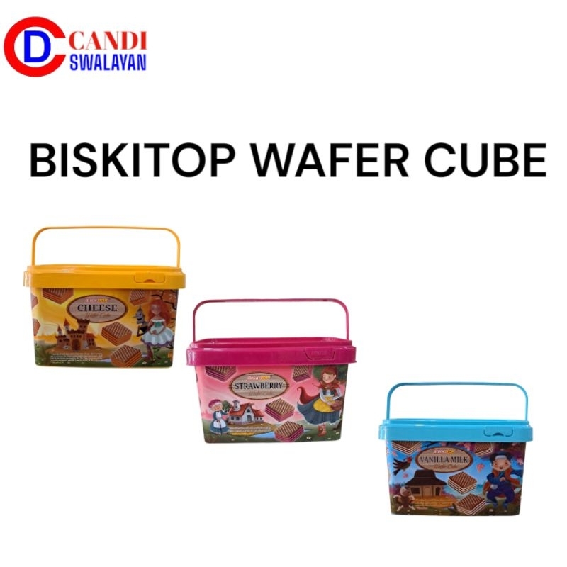 

BISKITOP Wafer Cube 180gr Keju | Vanila | Stroberi