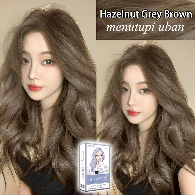 [Ready Stock] [Tidak perlu pemutih]Pewarna Rambut Ash Brown Hair Color 200ml Pewarna Tanpa Bleaching