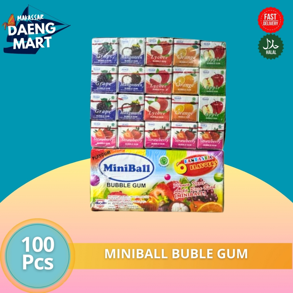 

MINI BALL BUBBLE GUM BOX ISI 100