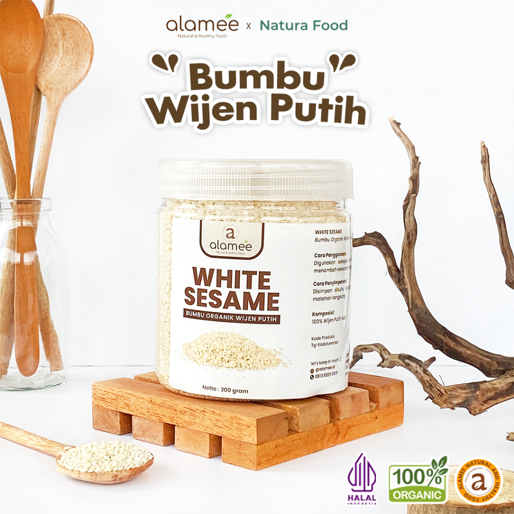 

ALAMEE Wijen Putih Bumbu Dapur Organik White Sesame Seed Bumbu Dapur Organik Masak