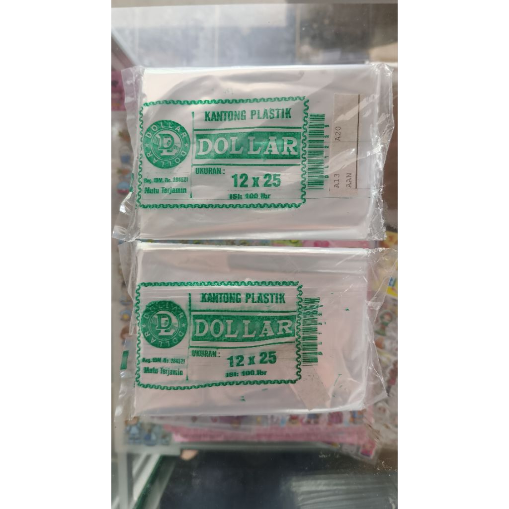 kantong Plastik Dollar 12x25