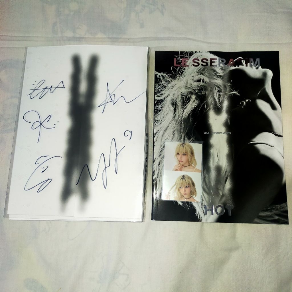 LE SSERAFIM HOT Signed Album (silahkan baca deskripsi)