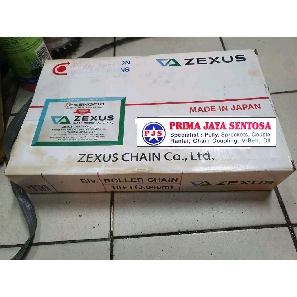 RANTAI RS 120 ZEXUS JAPAN SINGLE ROLLER CHAIN GEAR SPROCKET RS120 - 1