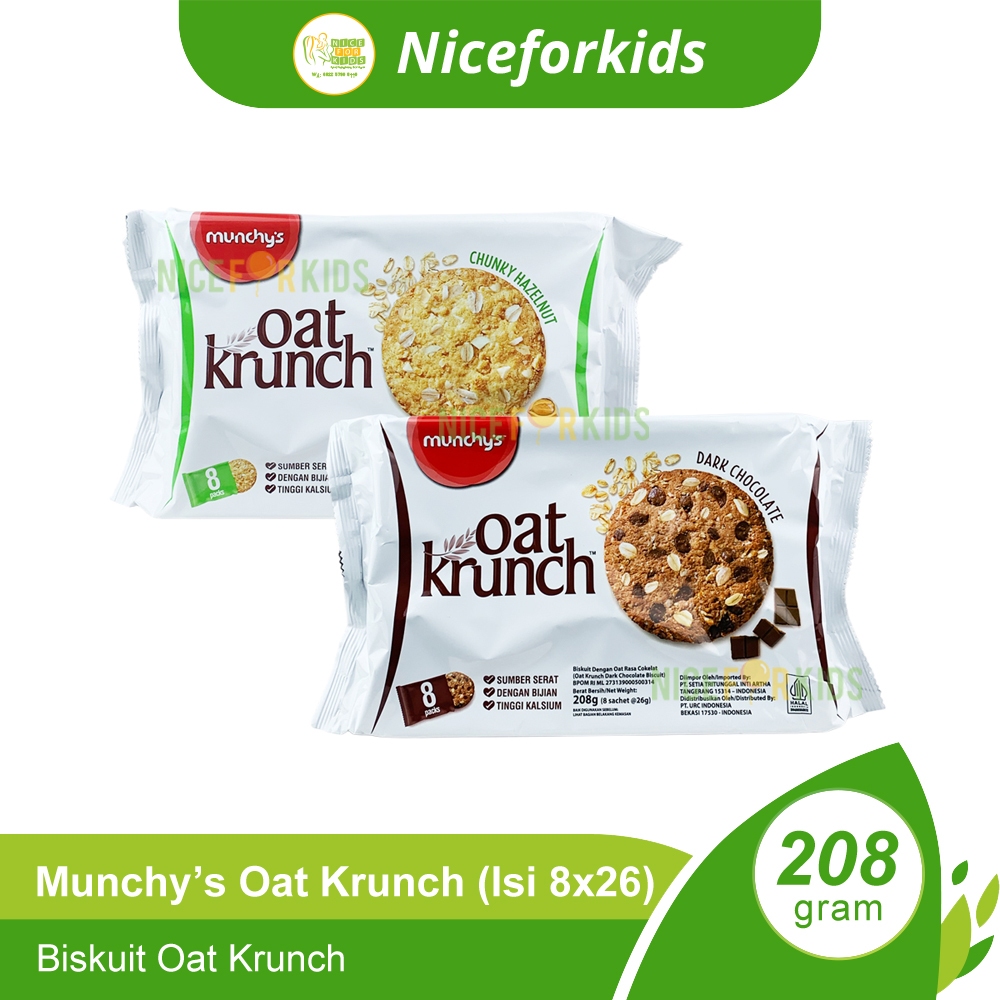 

Munchy's Oat Krunch Chunky 8x26gr / Biskuit Oat Crunchy
