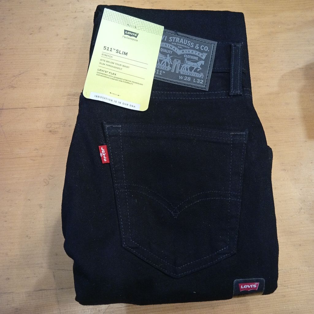 Celana Jeans Pria 511 Original Slim Stretch Black 511-1907