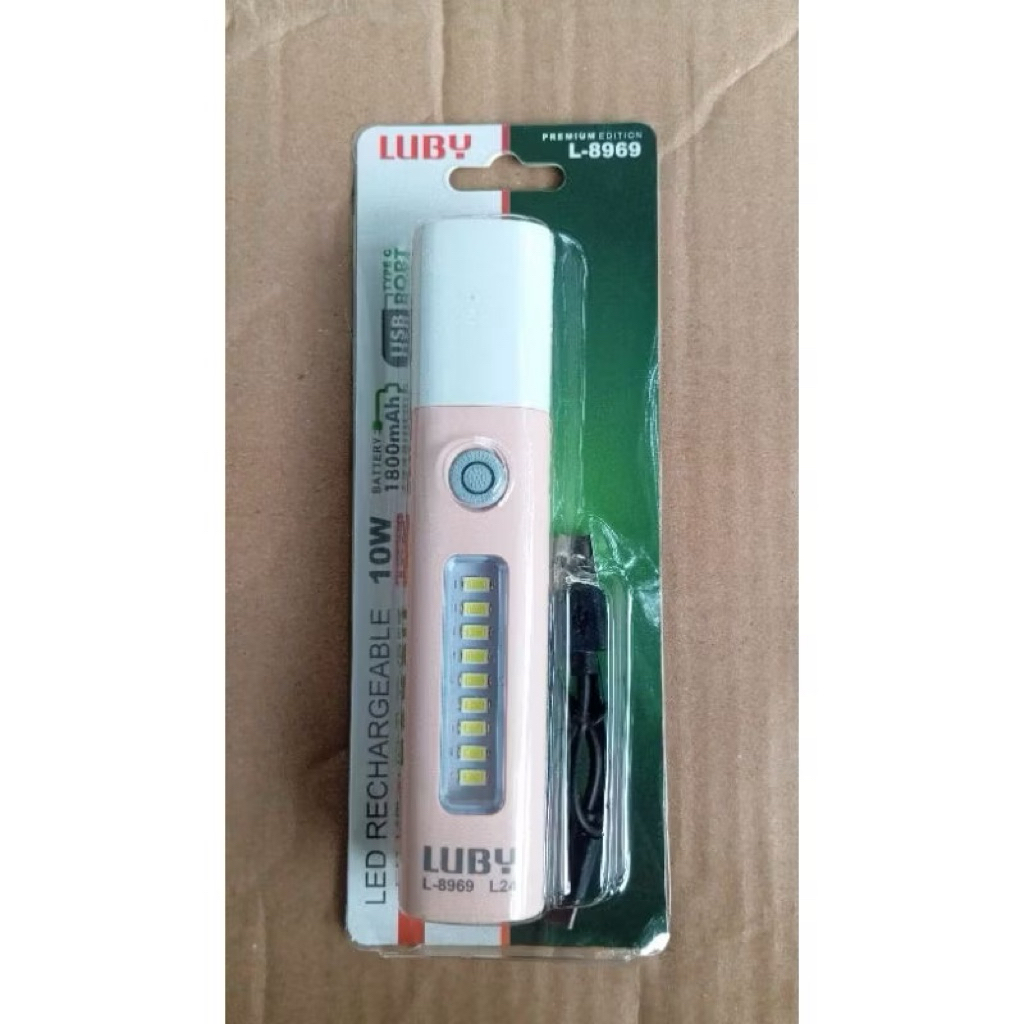 Senter Tangan Zoom LUBY  L 8969 10W 10WATT PUTIH