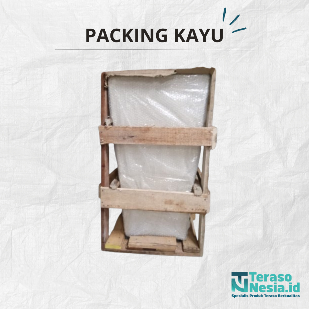 Etalase packing kayu wastafel teraso / wastafel batu alam