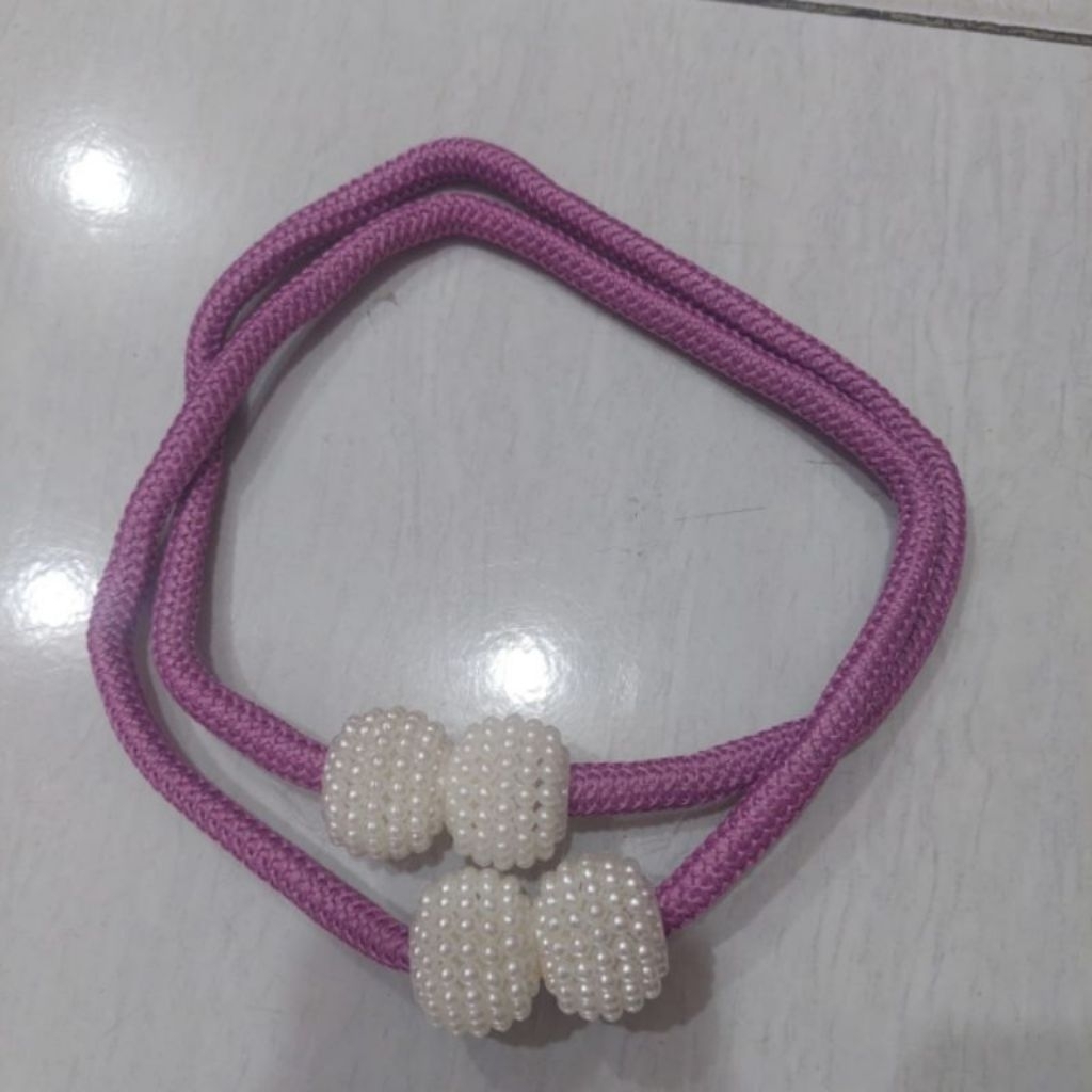 Tali Gorden-Tali mutiara magnet pengikat gorden jendela