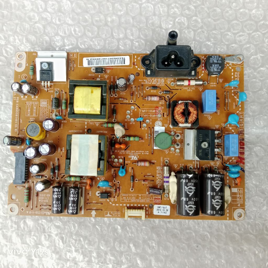 POWER SUPLAY AC MATIC REGULATOR PSU TV LG 32LB563D 32LB563D-TD NORMAL TESTED