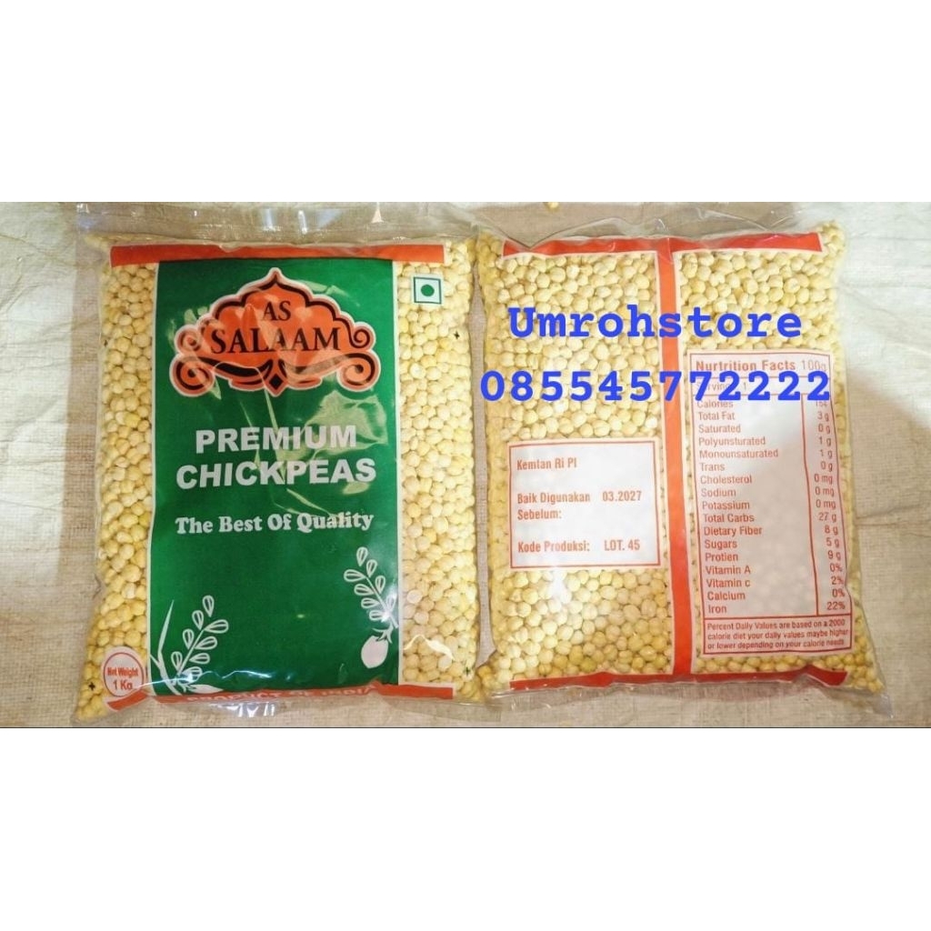 

Kacang Arab Chickpeas 10 Kg FRESH oleh oleh haji umroh jakarta