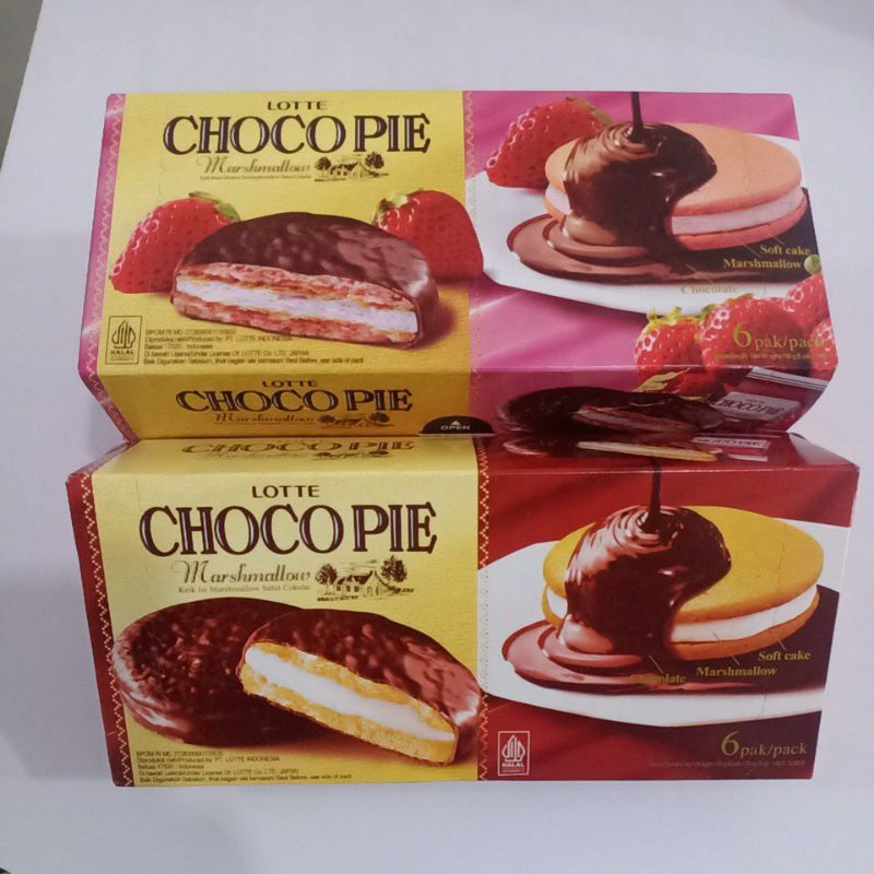 

Lotte Choco Pie Marsmellow| Isi 6 2 Varian Coklat dan Stroberi|
