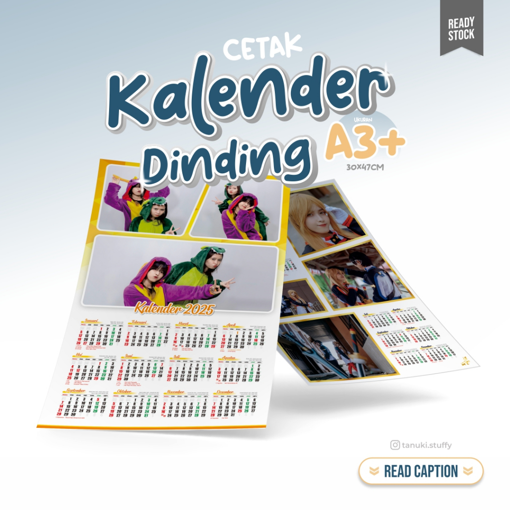 

WALL CALENDAR | KALENDER DINDING TEMPLATE BISA REQUEST FOTO