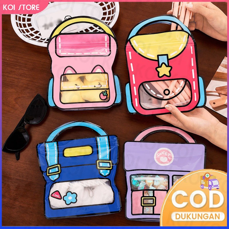 

KOI STORE BINGKISAN PLASTIK GOODIE BAG ZIPLOCK 3D ANTI AIR - STANDING GOODIE BAG