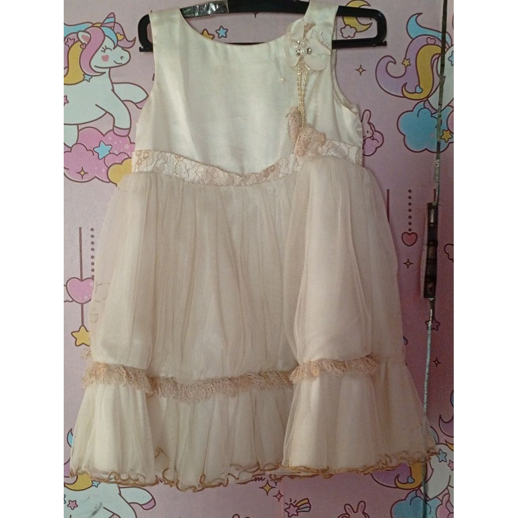 Dress/gaun Putih Anak Donita