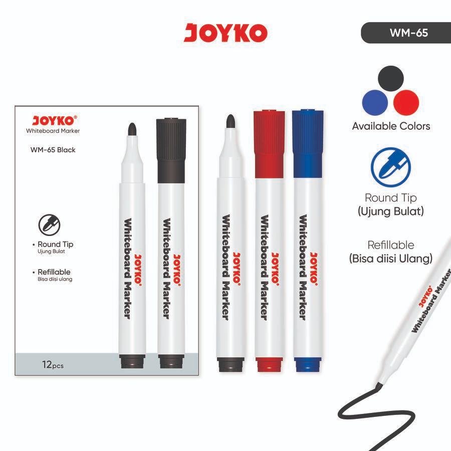 

JOYKO Spidol Papan Tulis 1 Pack WM-65 Isi 12 Pcs