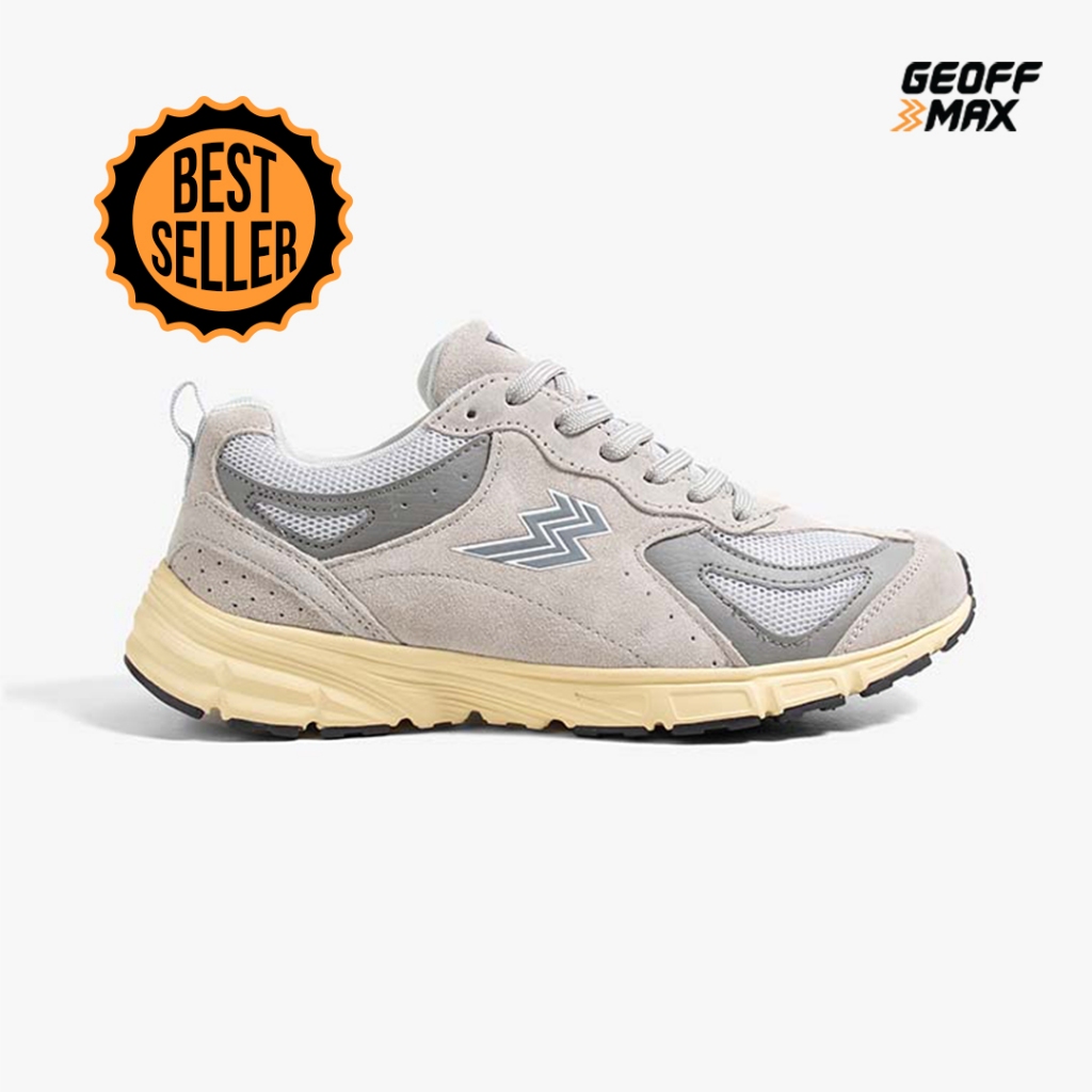 Geoff Max - Dave Grey White Lifestyle Shoes Pria & Wanita