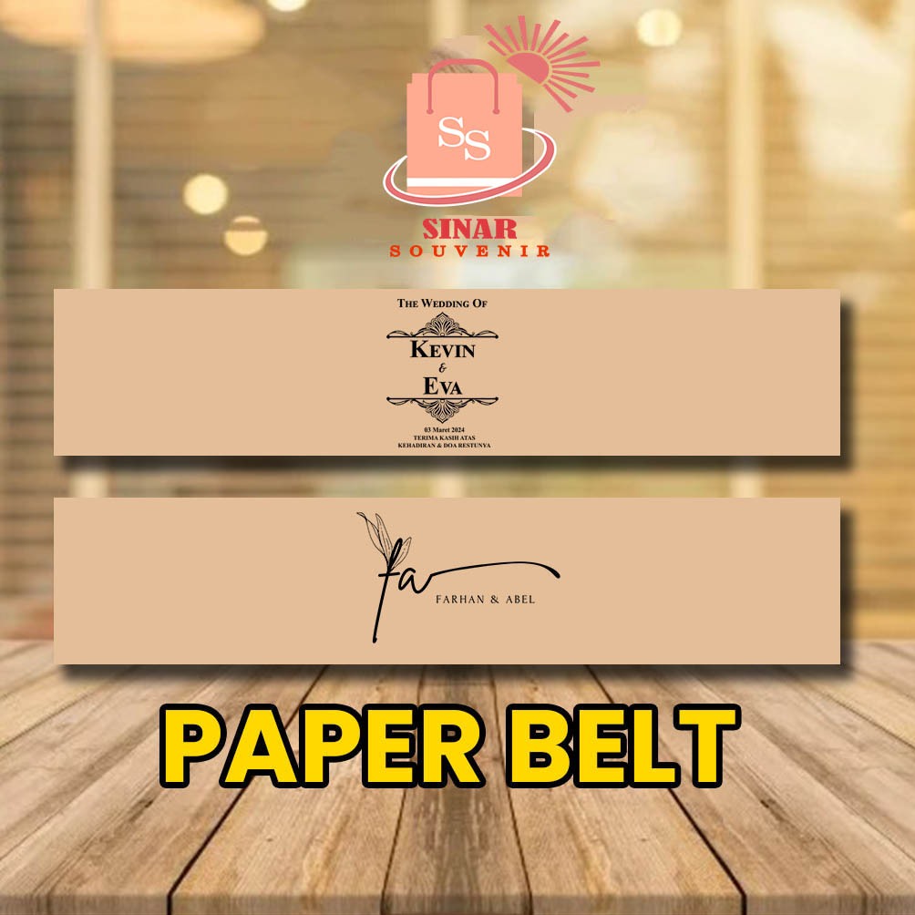

PAPERBELT KERTAS COKLAT UK 21 X 5 CM FREE CUSTOM DESAIN