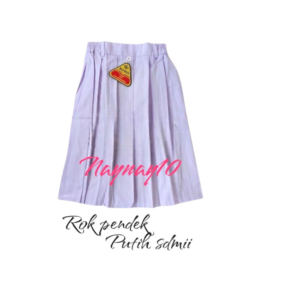 rok putih pendek sd anak perempuan