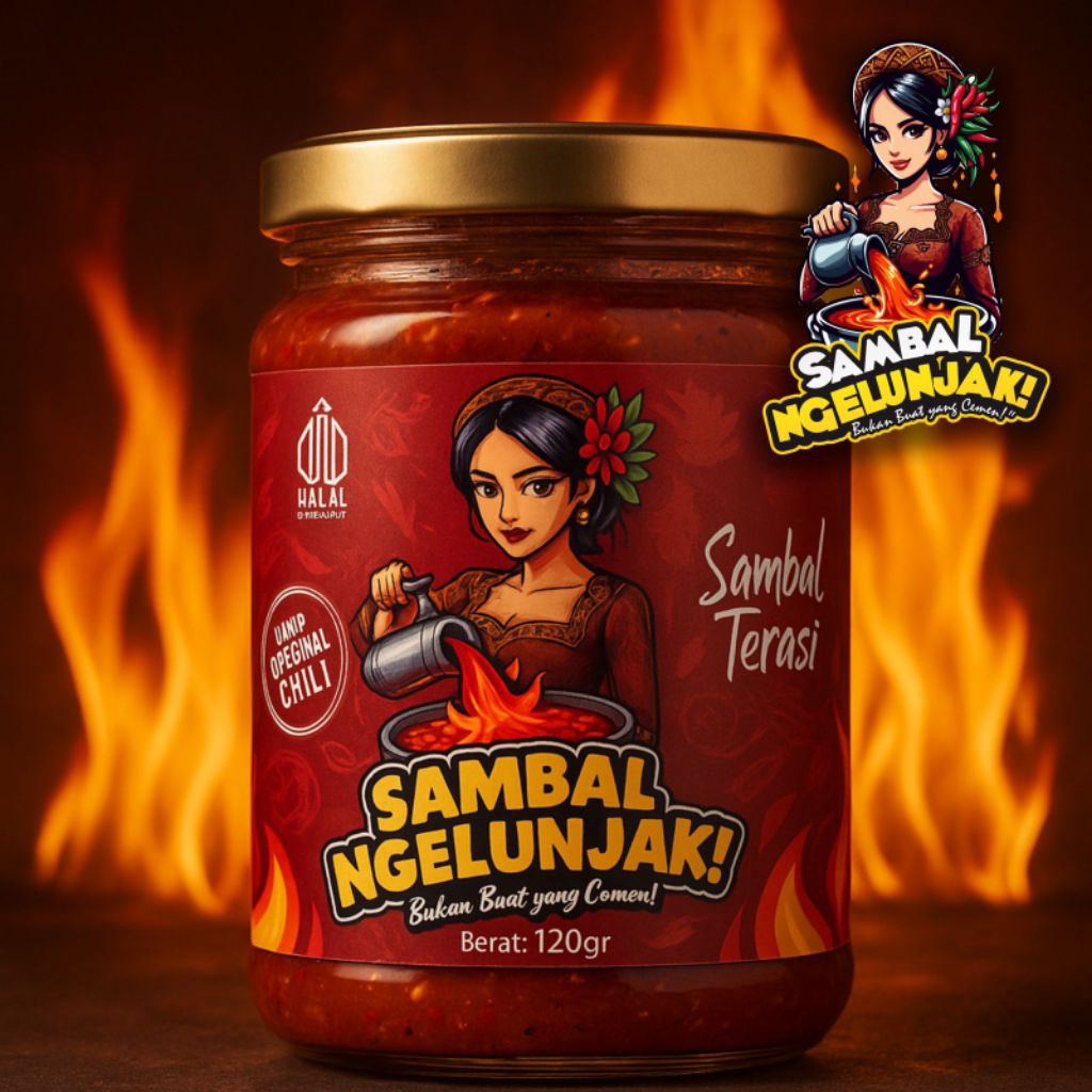 

SAMBAL TERASI NGELUNJAK !!120gram rasa khas Nusantara