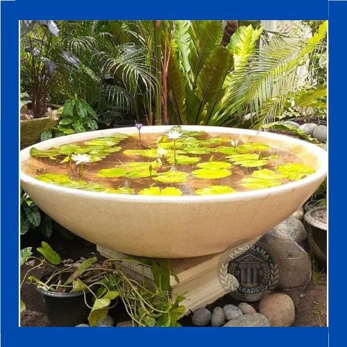 Pot Teratai Besar Terrazzo Tatakan Diameter 150cm bahan teraso agregat glossy