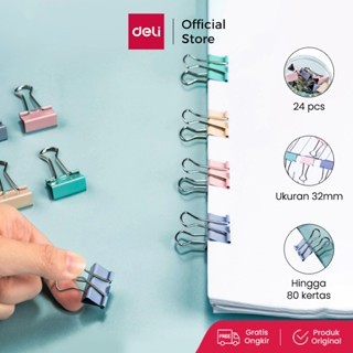 

Deli Binder Clip / Klip Binder / Penjepit Kertas Warna-Warni Pastel 855XA