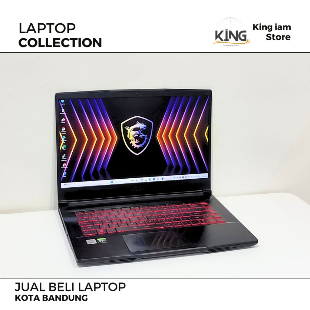 MSI THIN GF65 10UE INTEL CORE i7 10750H RAM 16GB SSD 512GB NVMe NVIDIA RTX 3060 6GB LAYAR 144Hz sRGB