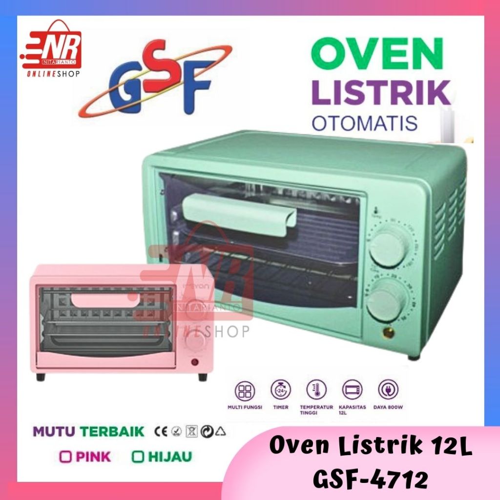 Oven Listrik Otomatis GSF-4712 - Oven Listrik Api Atas Bawah - Oven Listrik 12 Liter - Oven Listrik 