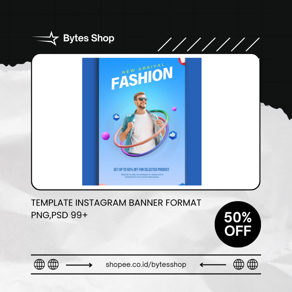 Template Instagram Banner 99+ Format PNG,PSD Bonus Fontnya