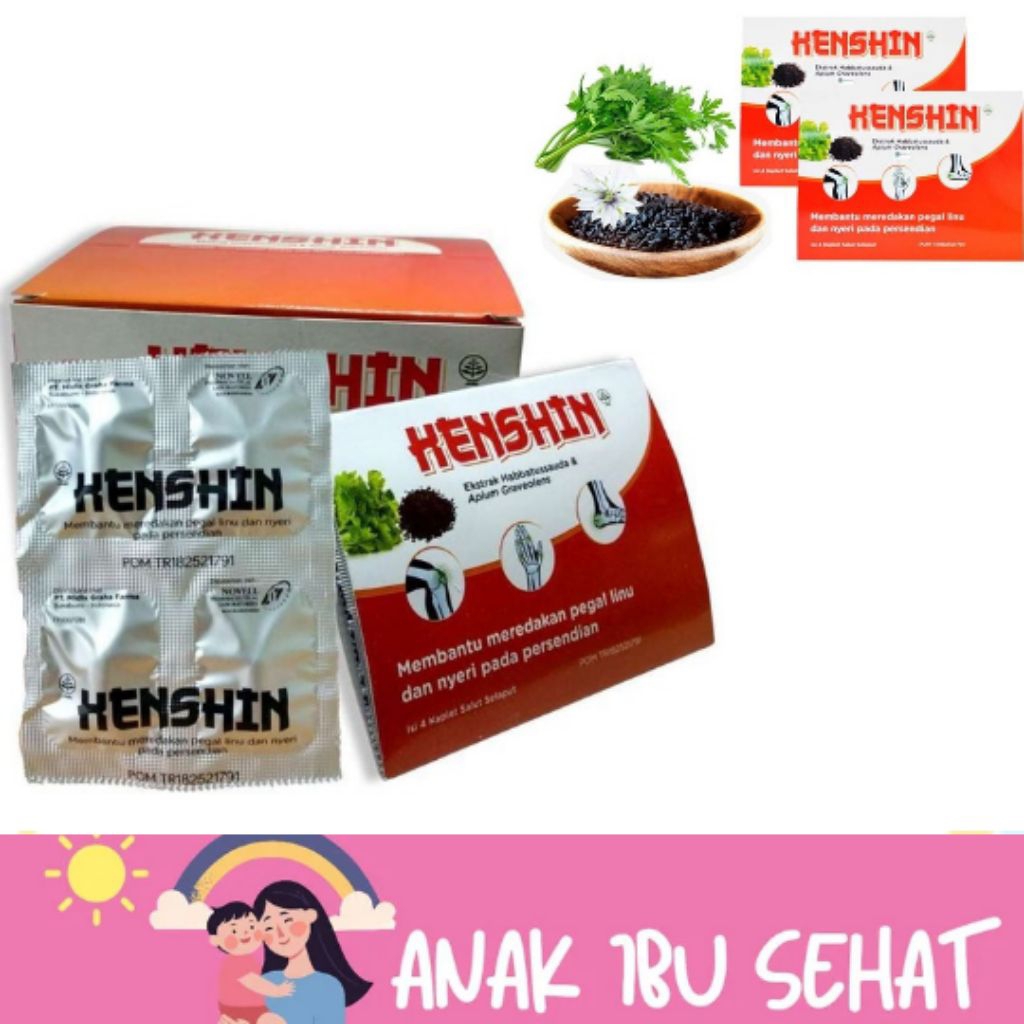 Kenshin obat herbal pegal linu & asam urat (per box 12strp)