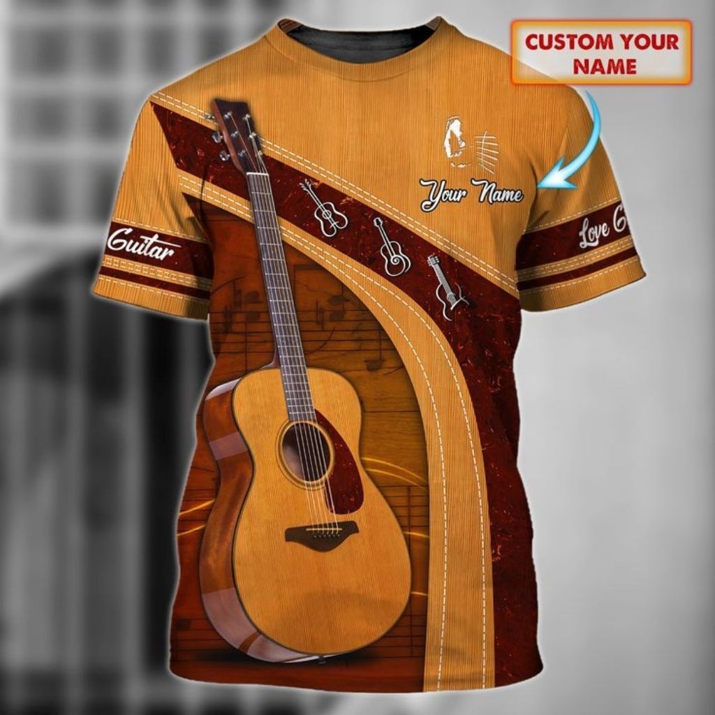 costume kaos 3d gitar full printing