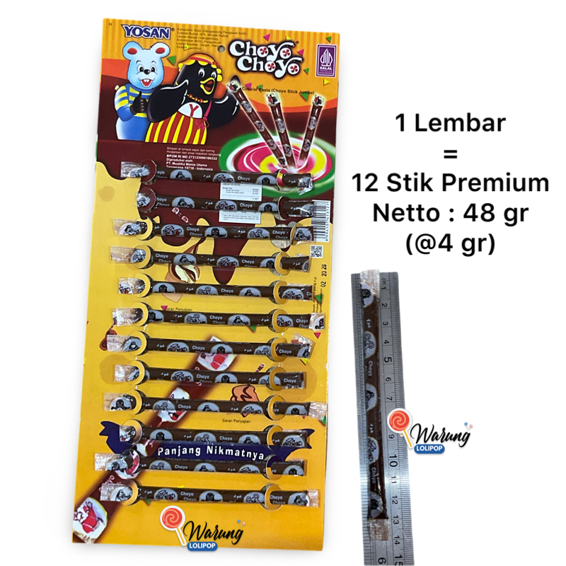 

Choyo Stick Premium 12 X 4 Gr Rasa Cokelat Premium by Warung Lolipop