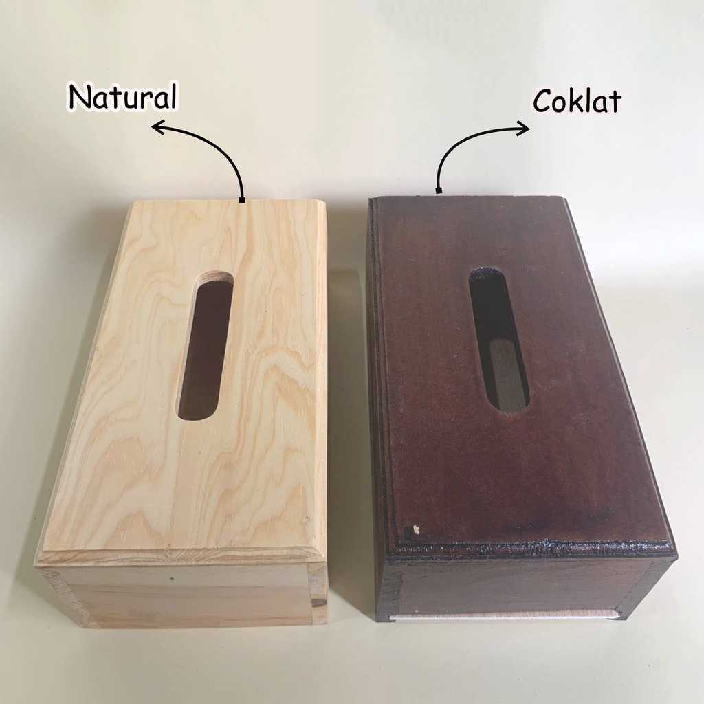Kotak Tisu Dapur / Tempat Tisu Kayu Rustic Aesthetic