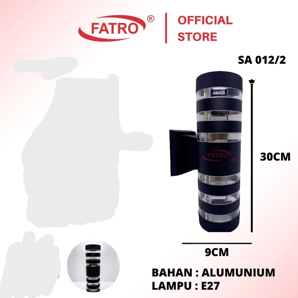 FATRO Housing Lampu Dinding Pilar Series / TIANG PILAR Minimalis / Waterproof / Lampshade / Kap Lamp