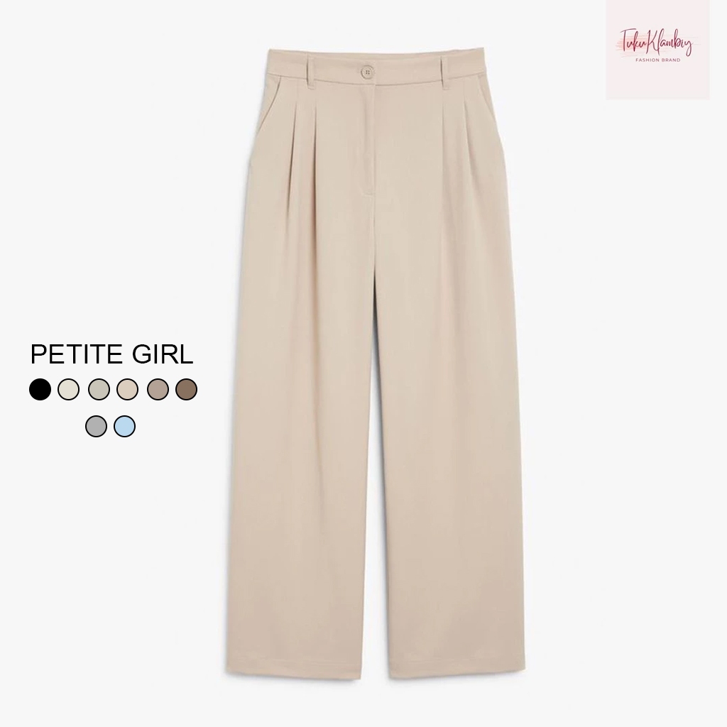 PROMO / BAHAN PREMIUM / TUKUKLAMBIY Petite Size - Loose Pants Celana Kulot Polyester - Trousers