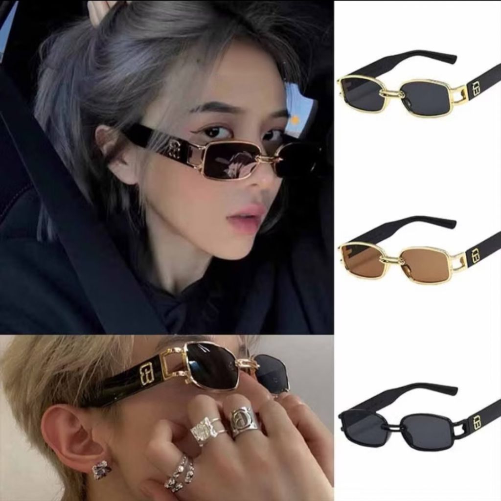 (KS01) KACAMATA SULTAN  BINGKAI HITAM ANTI-UV WANITA PRIA  IMPORT | Kaca Mata KEREN