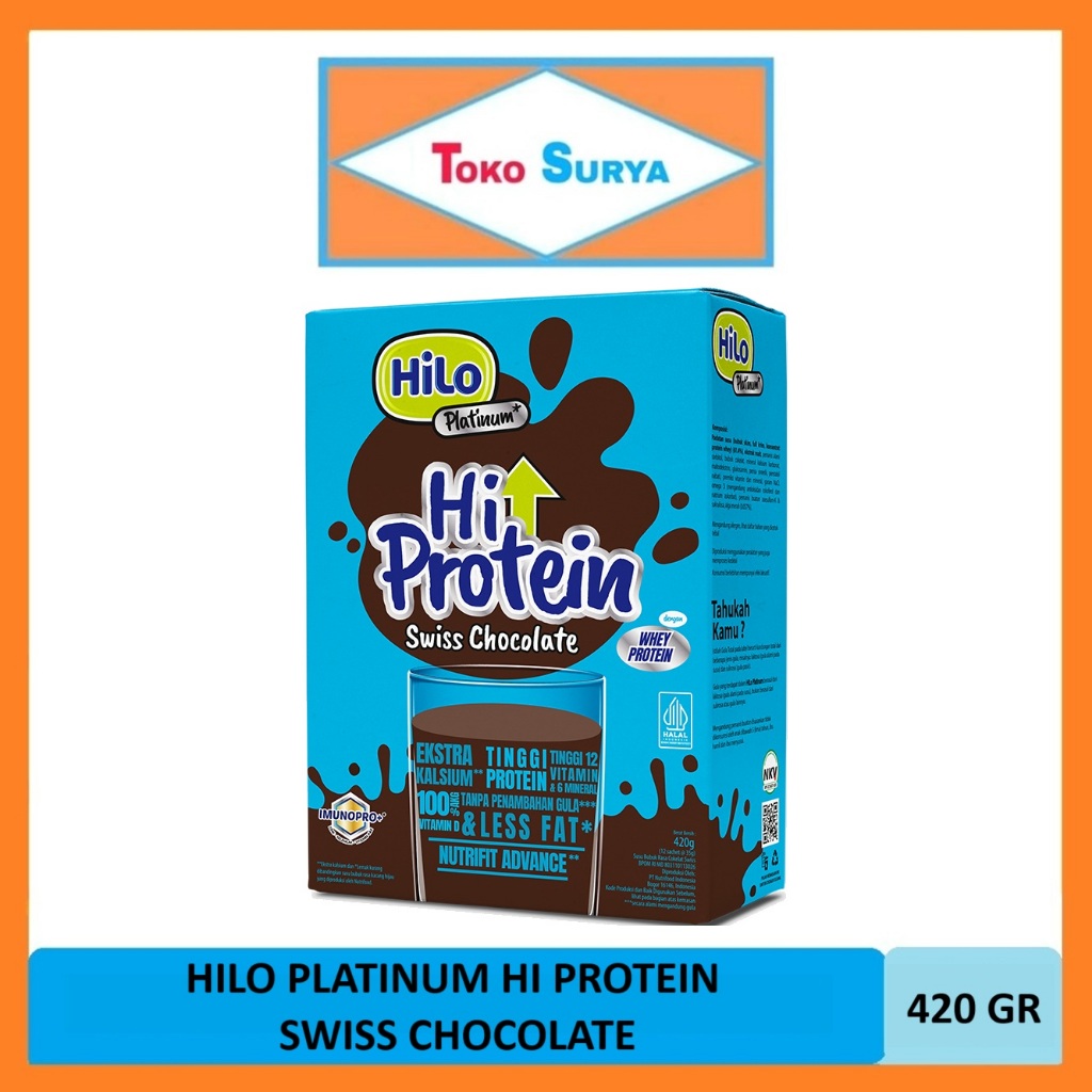 

Hilo Platinum Hi Protein Swiss Chocolate Susu Bubuk 420 Gr