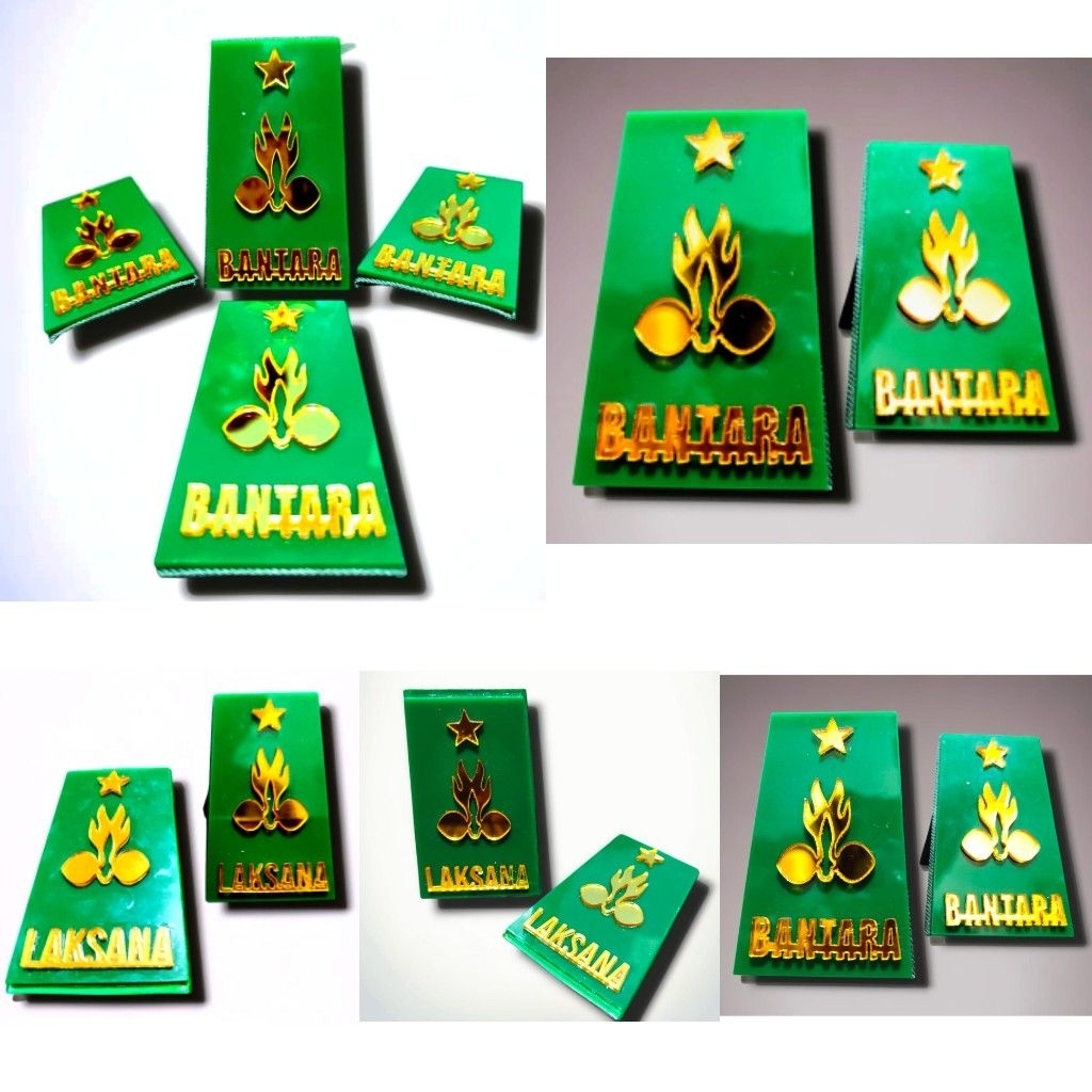 

TKU Pramuka BANTARA&LAKSANA Timbul akrilik Gold metalic elegan terbaru murah berkualitas