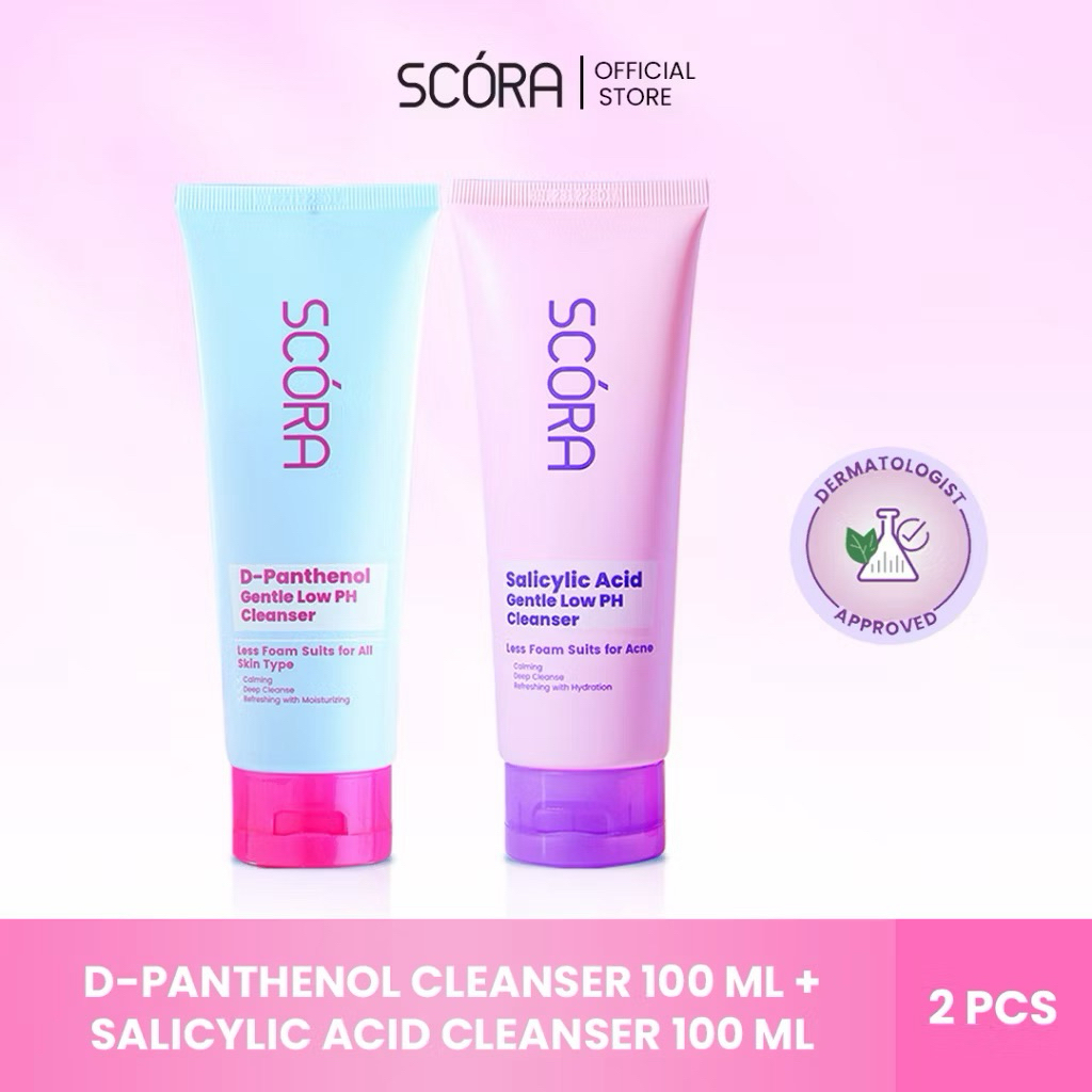 Scora salicylic acid gentle low ph cleanser Scora D-panthenol gentle low ph cleanser