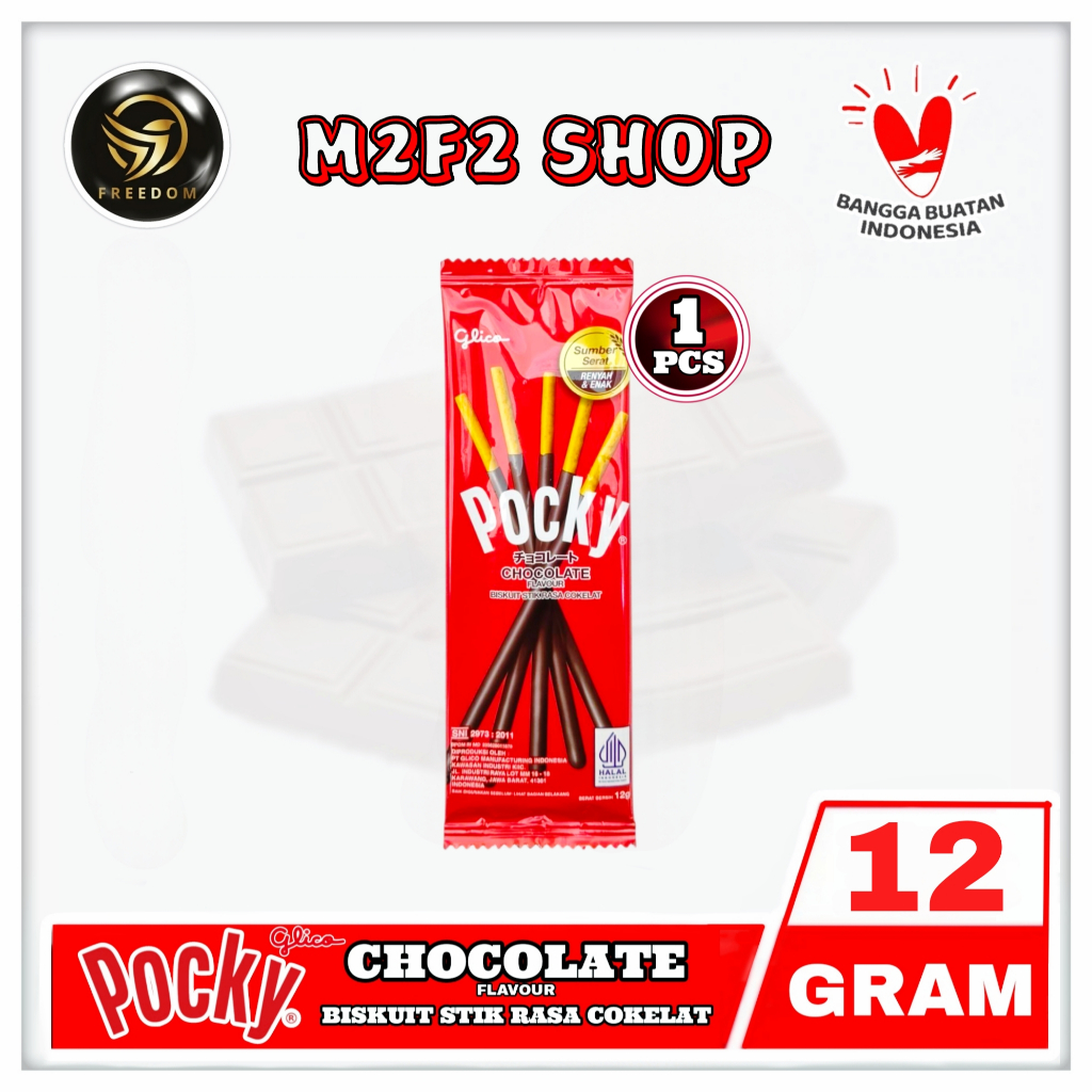 

Glico Pocky Biskuit Cokelat Original Stik | Chocolate Flavour - 12 gr (Kemasan Satuan)